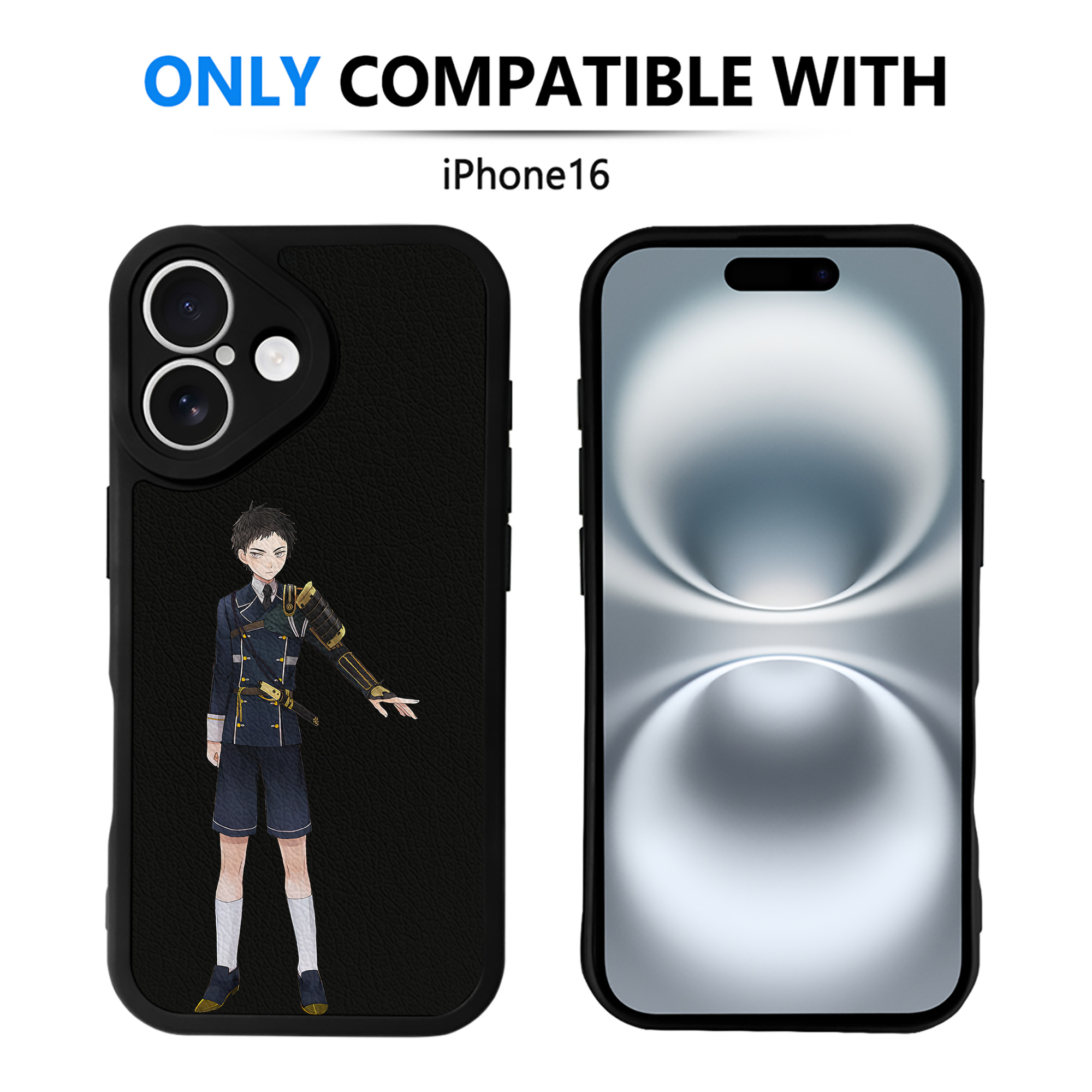 （画像用） 刀剣乱舞 Touken Ranbu 【iPhone 16シリーズ対応】シリコンスマホケース（レザー調） 材質：シリコン